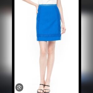 Ann Taylor Blue A-Line Knee-Length Skirt